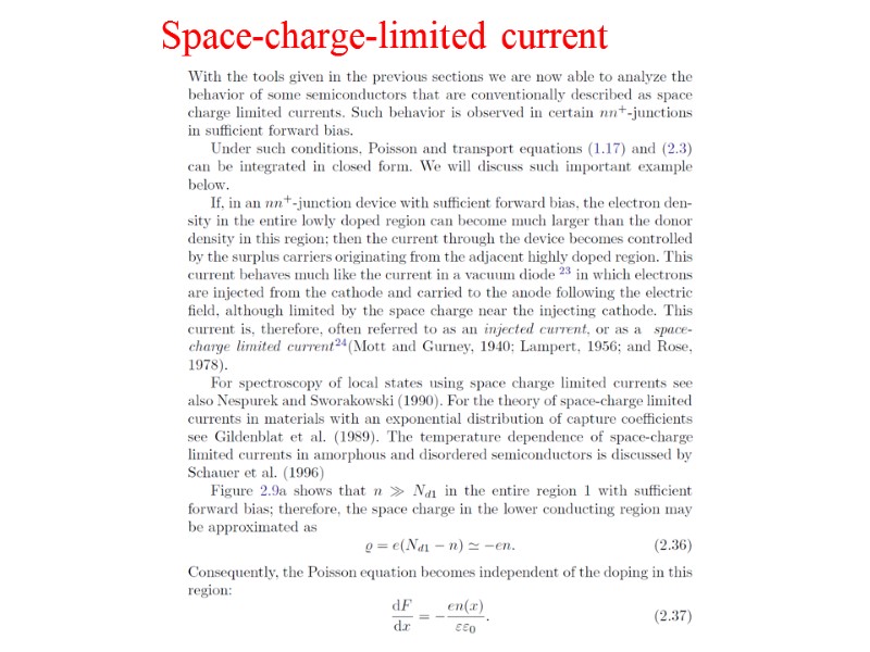 Space-charge-limited current